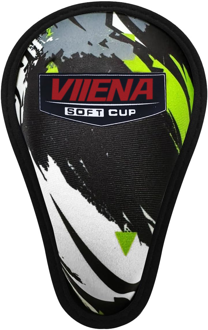VIIENA Elite Soft Foam Protective Cup, Boys Men Athletic Cup for Baseball, Football & T-Ball (Black Green)