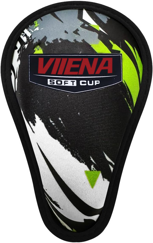VIIENA Elite Soft Foam Protective Cup, Boys Men Athletic Cup for Baseball, Football & T-Ball (Black Green)