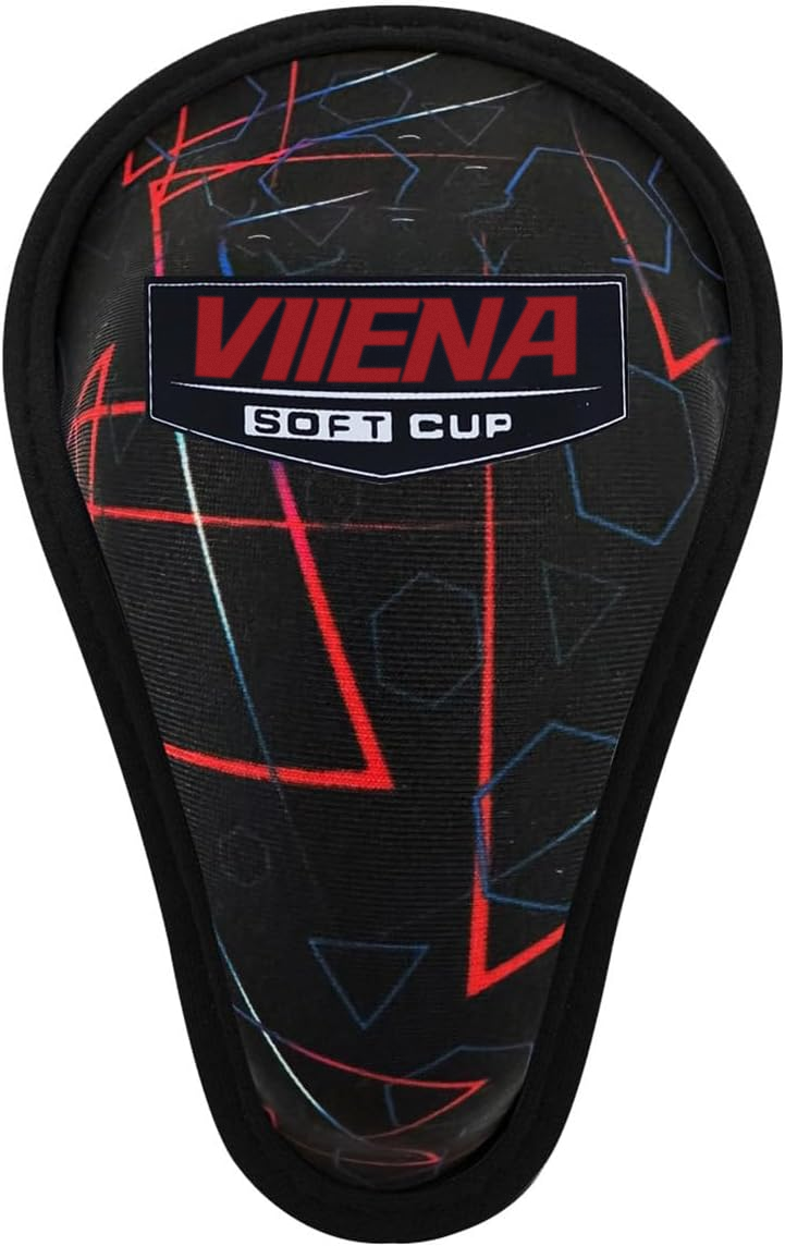 VIIENA Elite Soft Foam Protective Cup, Boys Men Athletic Cup for Baseball, Football & T-Ball (Geometry Shapes)